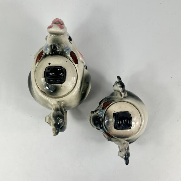 Vintage Kitsch Cow Tea Pot Sugar Bowl Set Unique Gift Novelty Bull Animal Retro - Picture 5 of 10